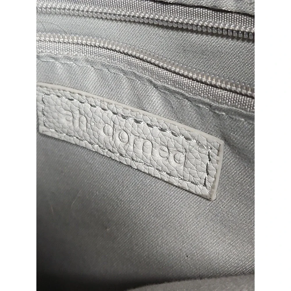 ah+dorned Vegan leather messenger bag w/adjustable guitar strap light‎ gray